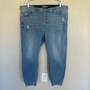 Torrid Jeans Women's Size 24R Bombshell Skinny Premium Stretch Button Fly (1572)